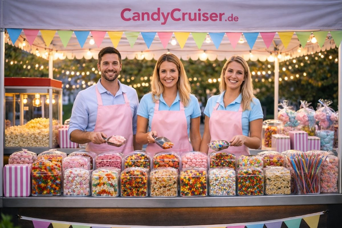 candycruiser-suessigkeiten-individuell Symbolbild: komplett bestückte Candybar mit Süßigkeiten